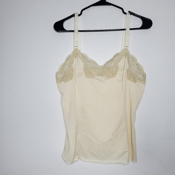 Vintage Wonder Maid Non Cling Womens Camisole Slip Size 38 Union Made Nude Lace - Picture 1 of 9